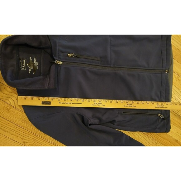 L.L Bean Men's Sweat Jacket Fleece Lined Inside Pockets Full Zip Blue Sz Medium - Picture 3 of 8